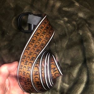 Brown and black MCM men’s belt. One size